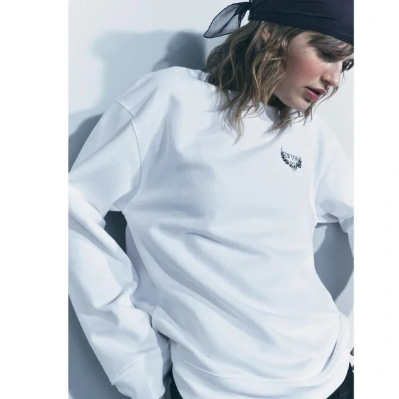 ZARA TEXT PRINT SWEATSHIRT - Picture 5 of 8